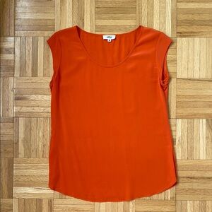 OTTO Orange Cap Sleeve Fitted Blouse
